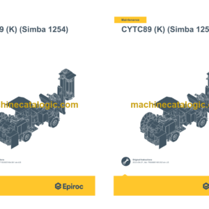 Epiroc CYTC89 (K) Simba 1254 Operation and Maintenance Manual