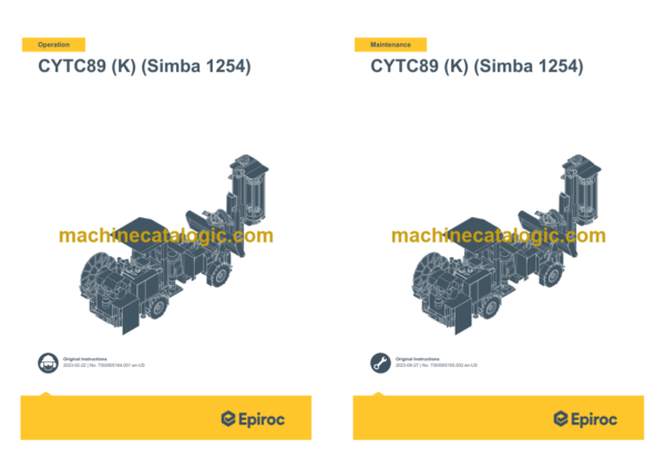 Epiroc CYTC89 (K) Simba 1254 Operation and Maintenance Manual