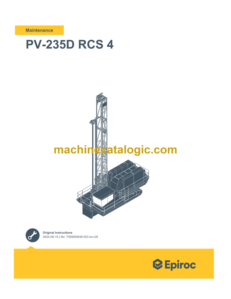 Epiroc Pit Viper PV-235D RCS 4 Maintenance Manual