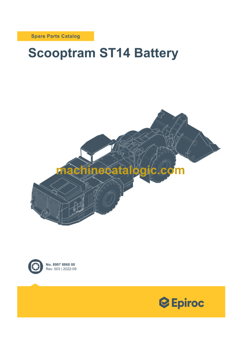 Epiroc Scooptram ST14 Battery Spare Parts Catalog