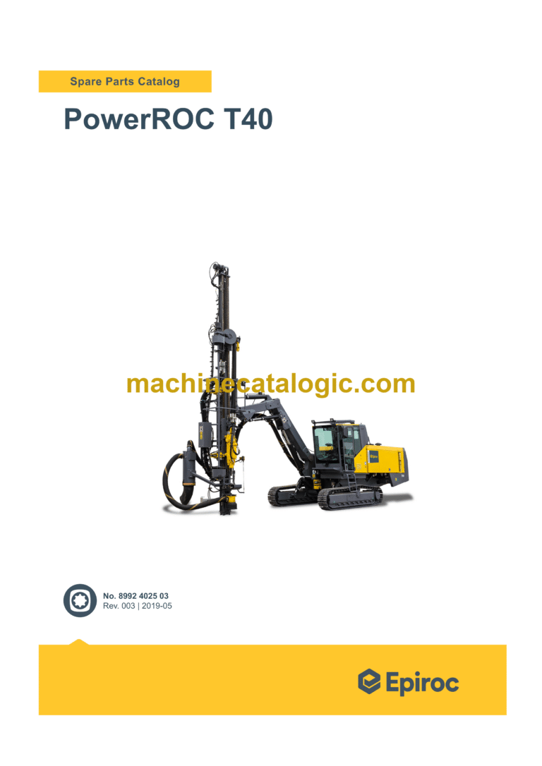 Epiroc PowerROC T40 Spare Parts Catalog