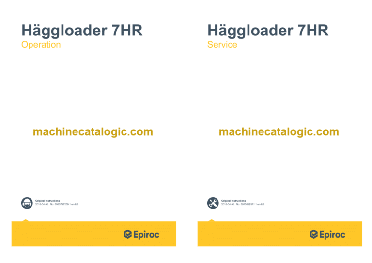 Epiroc Haggloader 7HR-B Operation and Maintenance Manual
