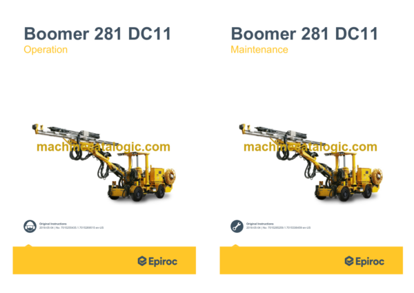 Epiroc Boomer 281 DC11 Operation and Maintenance Manual