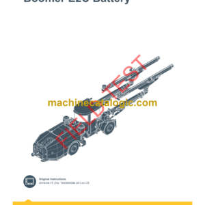 Epiroc Boomer E2C Battery Control System Manual