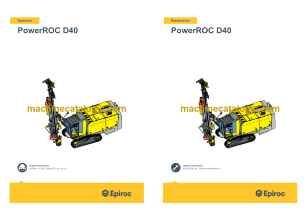 Epiroc PowerROC D40 Operation and Maintenance Manual