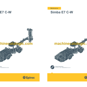 Epiroc Simba E7 C-W Operation and Maintenance Manual