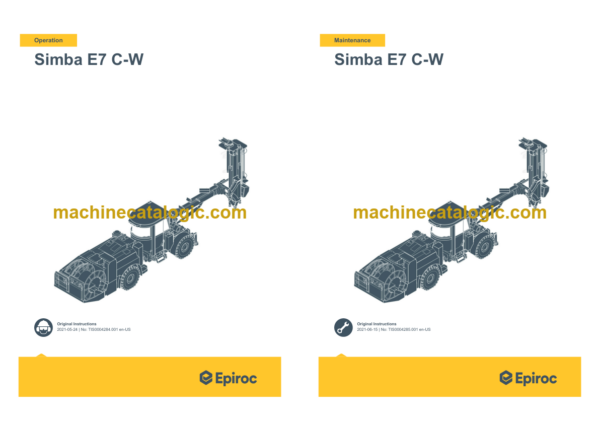 Epiroc Simba E7 C-W Operation and Maintenance Manual