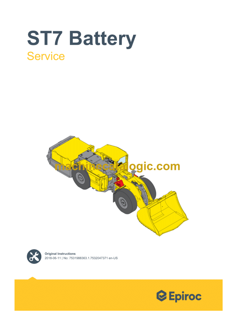 Epiroc ST7 Battery Maintenance Manual