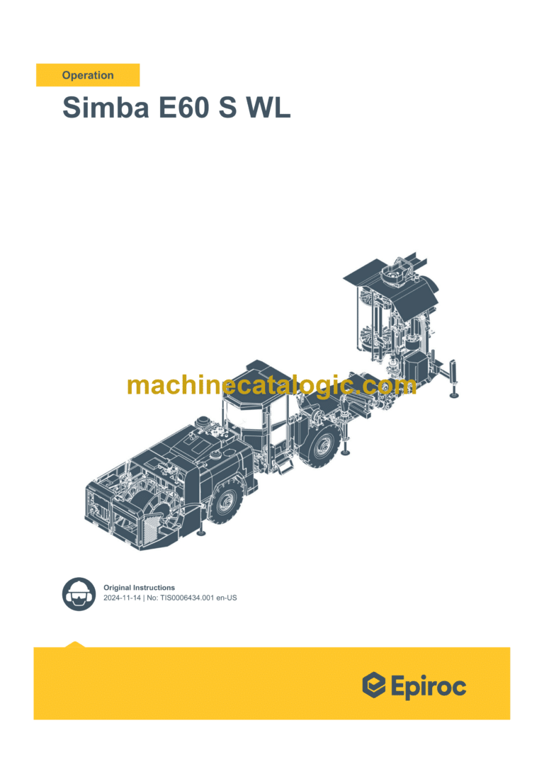 Epiroc Simba E60 S WL Operation Manual