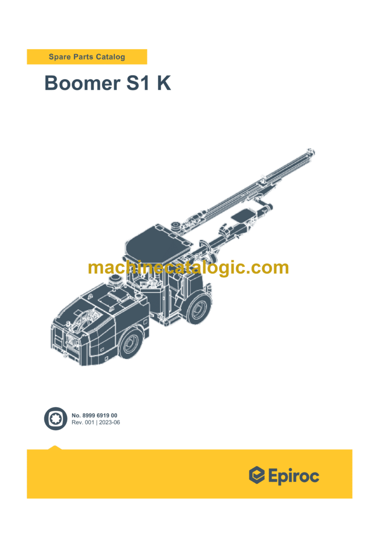 Epiroc Boomer S1 K Spare Parts Catalog