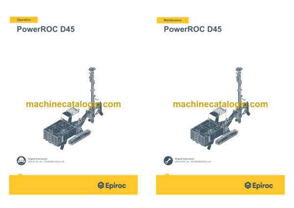 Epiroc PowerROC D45 CE Operation and Maintenance Manual