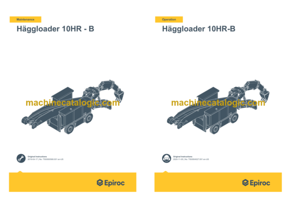 Epiroc Häggloader 10HR-B Stage 4 Operation and Maintenance Manual