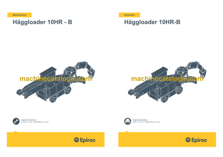 Epiroc Häggloader 10HR-B Stage 4 Operation and Maintenance Manual