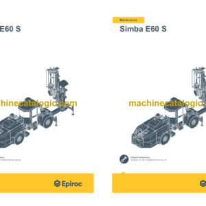 Epiroc Simba E60 S Operation and Maintenance Manual