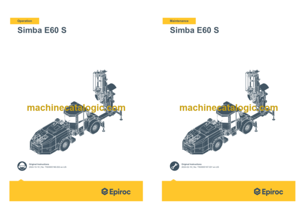 Epiroc Simba E60 S Operation and Maintenance Manual