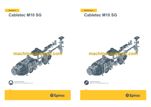 Epiroc Cabletec M10 SG Operation and Maintenance Manual