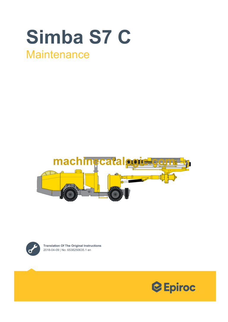 Epiroc Simba S7 C - 3A Maintenance Manual