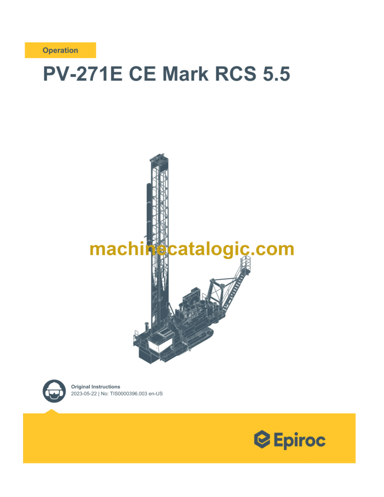 Epiroc Pit Viper PV-271E CE Mark RCS 5.5 Operation Manual