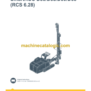 Epiroc SmartROC D50, D55, D60, D65 RCS 6.28 Control System Manual