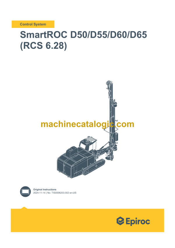 Epiroc SmartROC D50, D55, D60, D65 RCS 6.28 Control System Manual