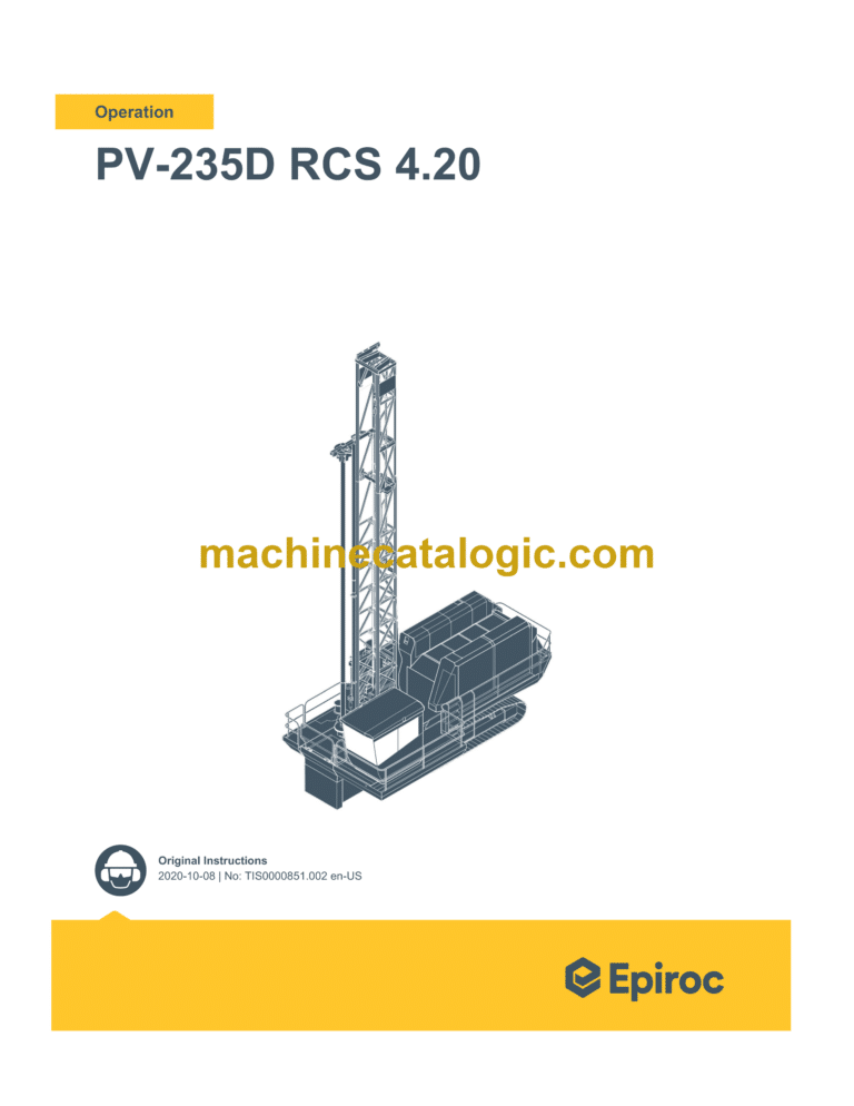 Epiroc Pit Viper PV-235D RCS 4.20 Operation Manual