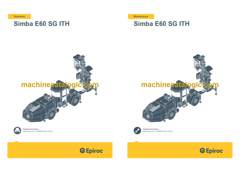 Epiroc Simba E60 SG ITH Operation and Maintenance Manual