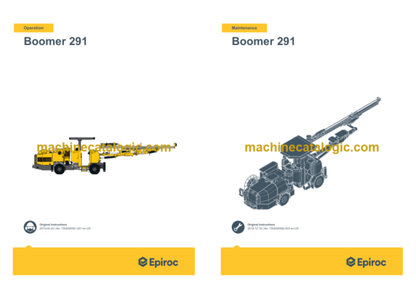 Epiroc Boomer 291 Operation and Maintenance Manual