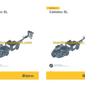 Epiroc Cabletec SL Operation and Maintenance Manual