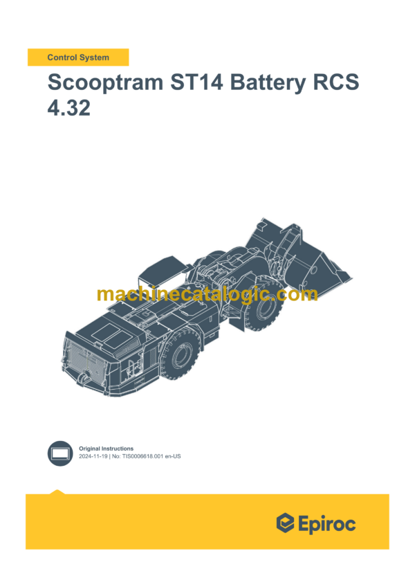 Epiroc Scooptram ST14 Battery RCS 4.32 Control System Manual