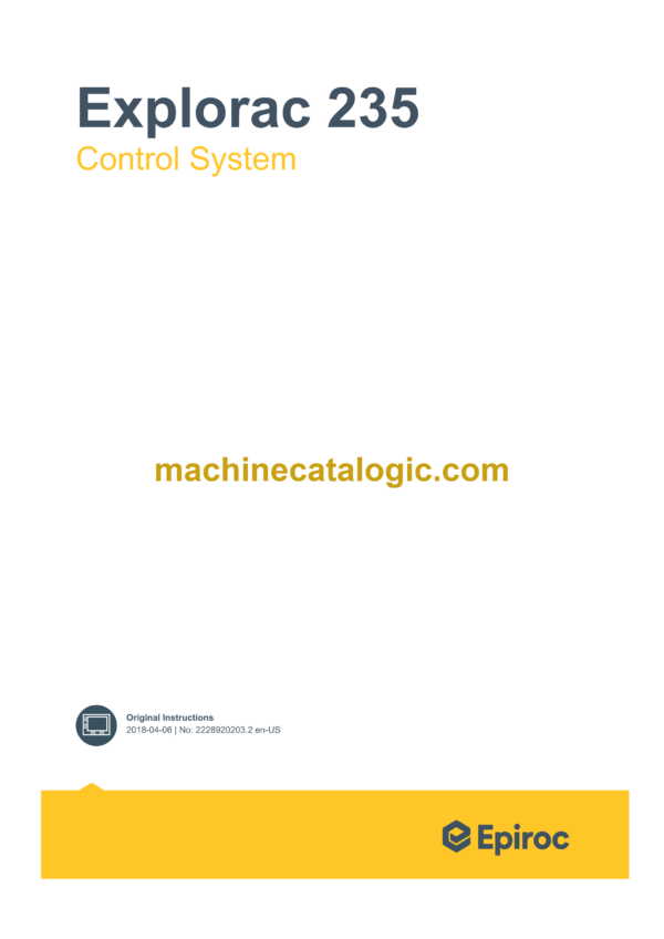 Epiroc Explorac 235 Control System Manual