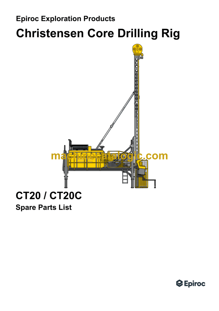 Epiroc CT20, CT20C Christensen Core Drilling Rig Spare Parts Catalog