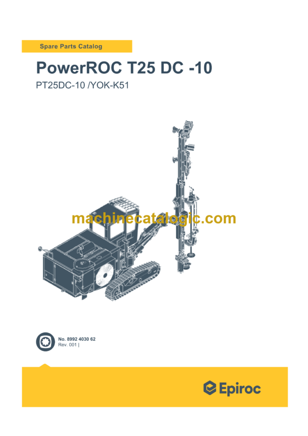 Epiroc PowerROC PT25DC-10 YOK-K51 Spare Parts Catalog