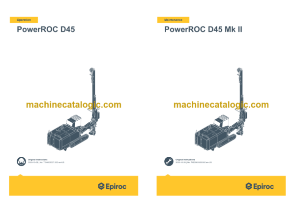 Epiroc PowerROC D45 Mk II Operation and Maintenance Manual