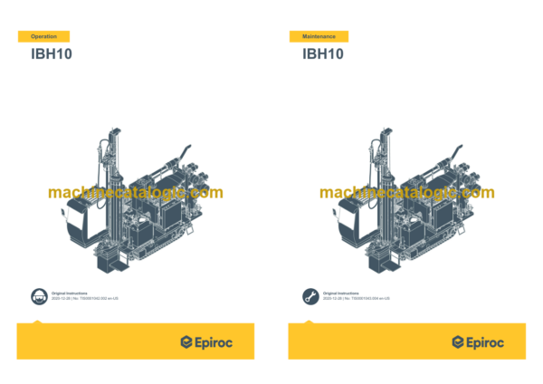 Epiroc IBH10 Mark I Operation and Maintenance Manual