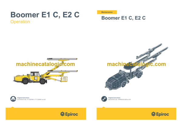 Epiroc Boomer E1 C, E2 C Operation and Maintenance Manual