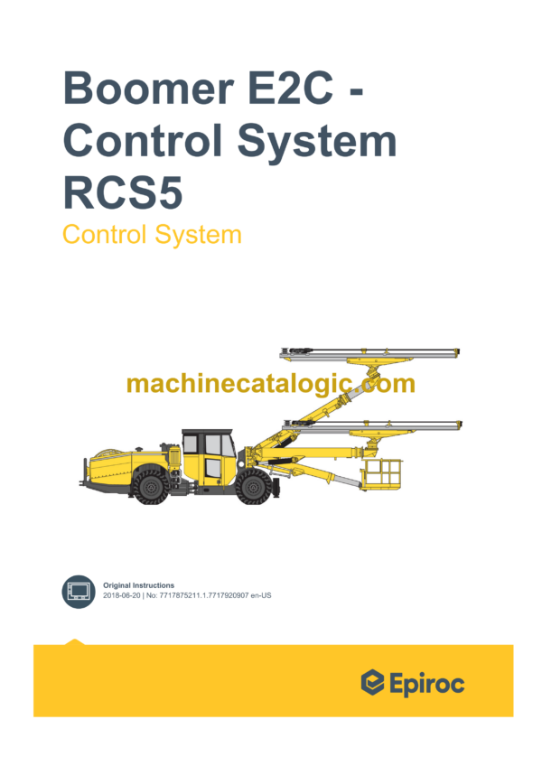 Epiroc Boomer E2C RCS5 Control System Manual