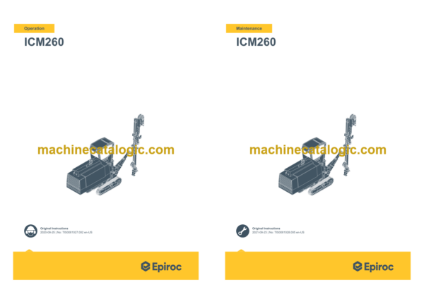 Epiroc ICM260 Operation and Maintenance Manual