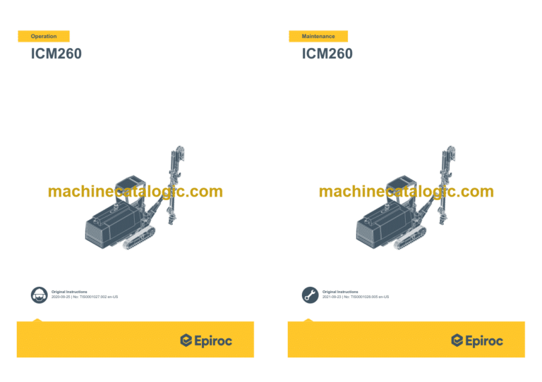 Epiroc ICM260 Operation and Maintenance Manual