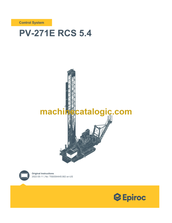 Epiroc PV-271E RCS 5.4 Pit Viper Control System Manual