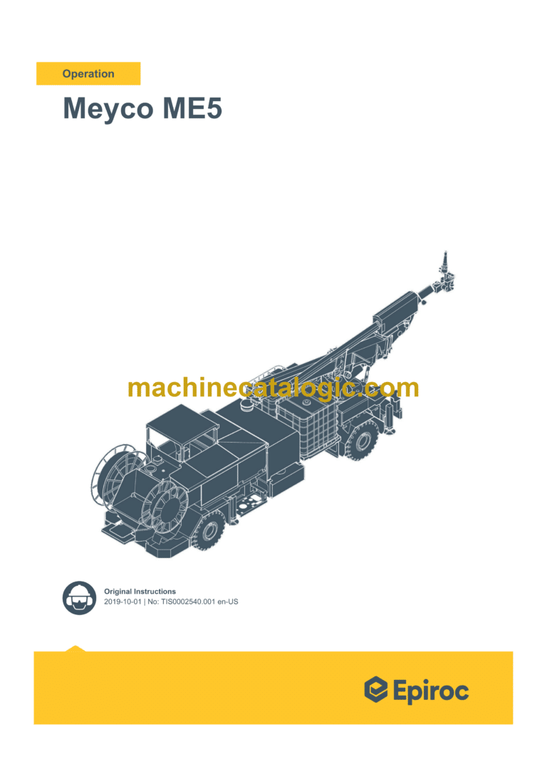 Epiroc Meyco ME5 Stage 3A Operation Manual