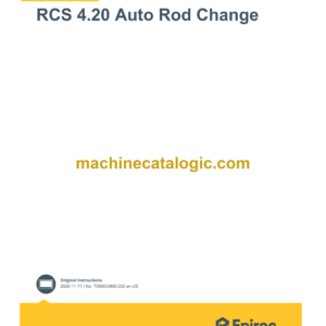 Epiroc RCS 4.20 Auto Rod Change Control System Manual