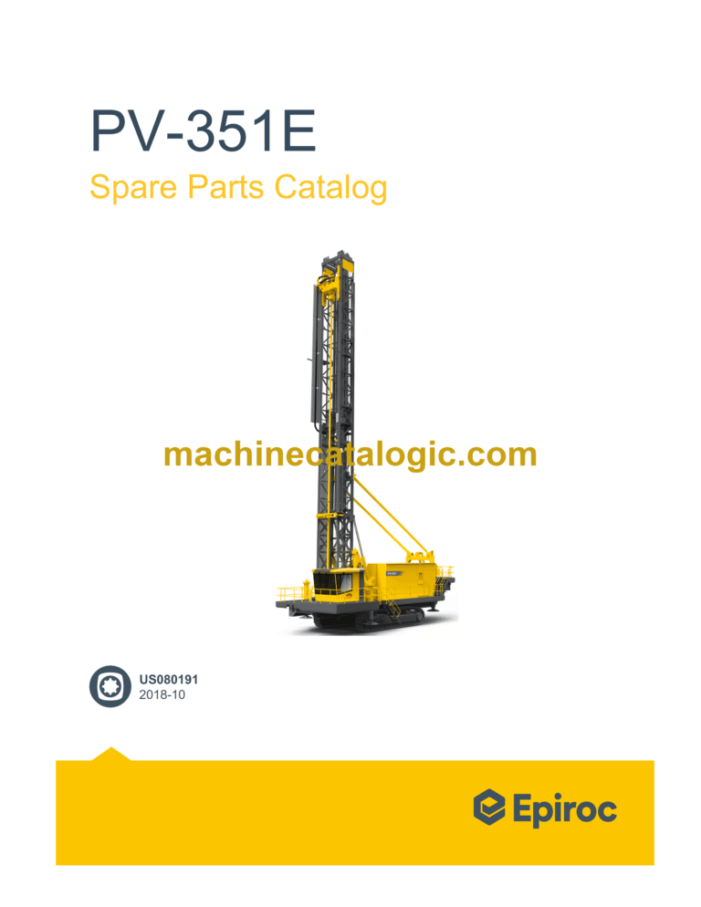Epiroc PV-351E Pit Viper Spare Parts Catalog