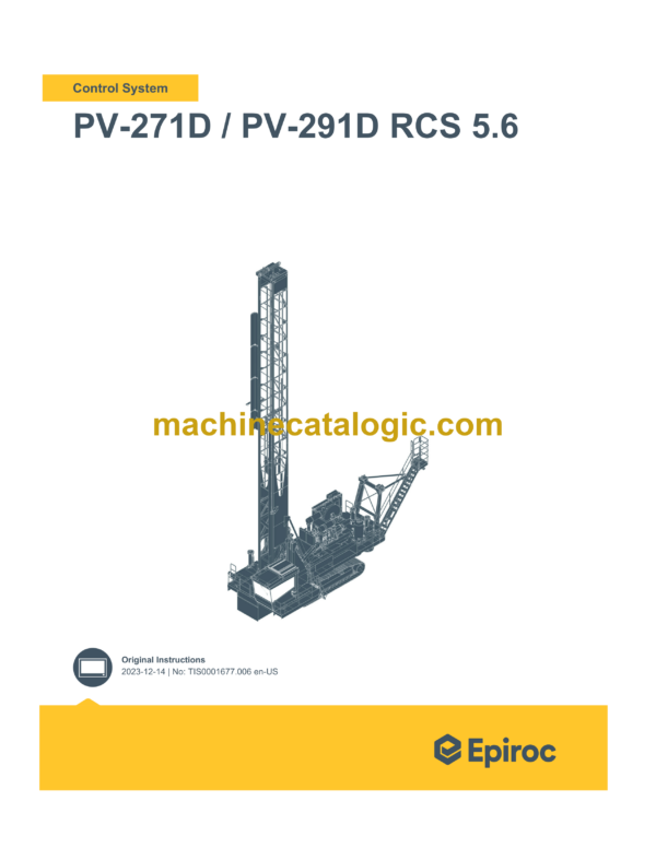 Epiroc PV-271D, PV-291D RCS 5.6 Pit Viper Control System Manual