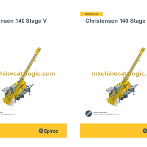 Epiroc Christensen 140 Stage V Operation and Maintenance Manual Epiroc Christensen 140 Stage V Index: