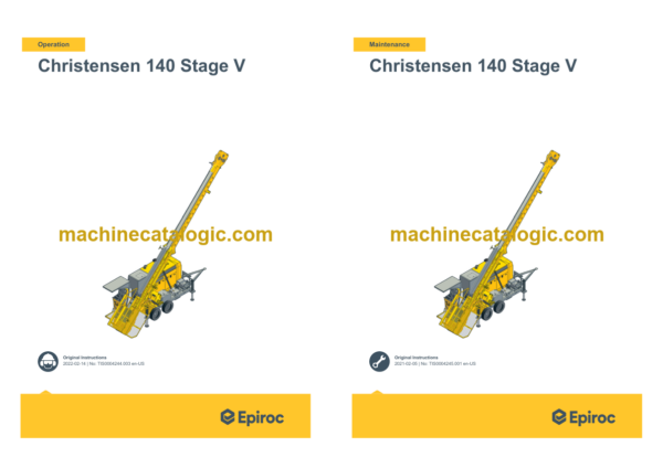 Epiroc Christensen 140 Stage V Operation and Maintenance Manual Epiroc Christensen 140 Stage V Index: