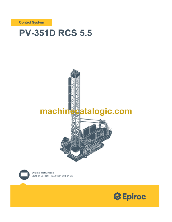 Epiroc PV-351D RCS 5.5 Pit Viper Control System Manual