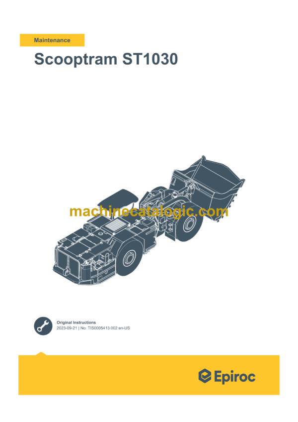 Epiroc Scooptram ST1030 UG Maintenance Manual