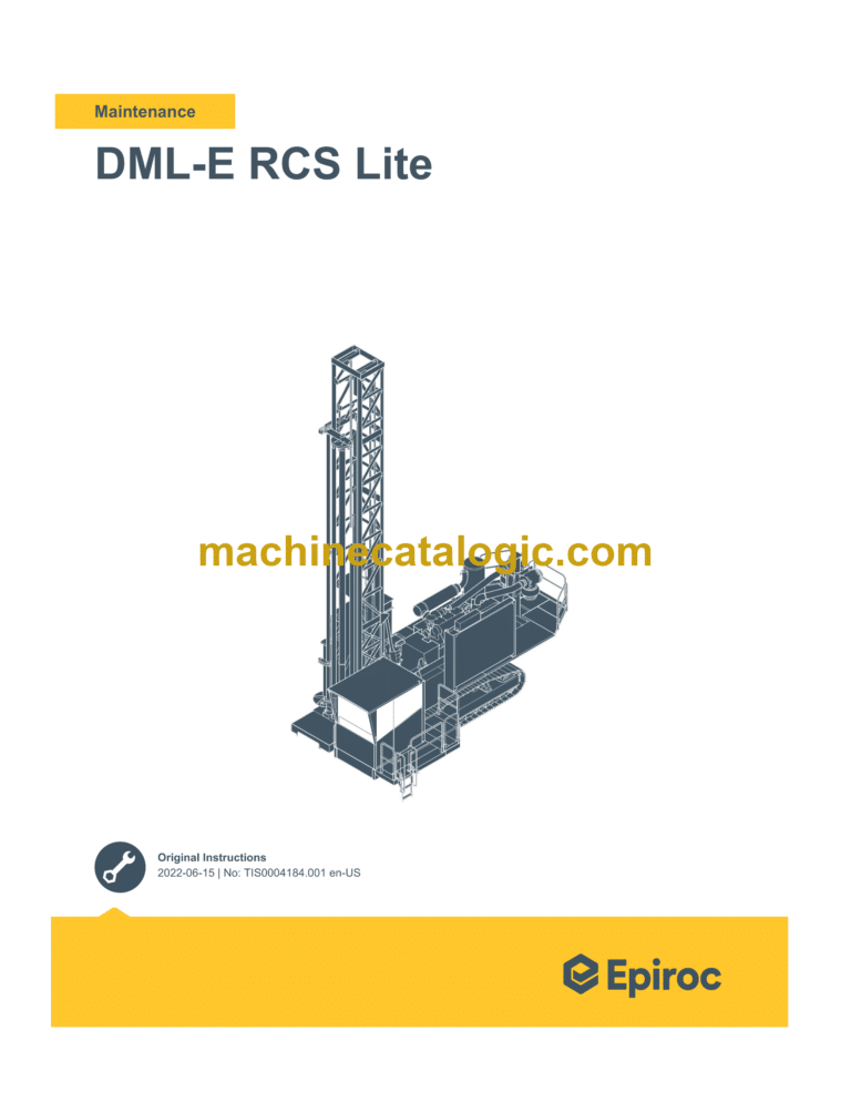 Epiroc DML-E RCS Lite Maintenance Manual