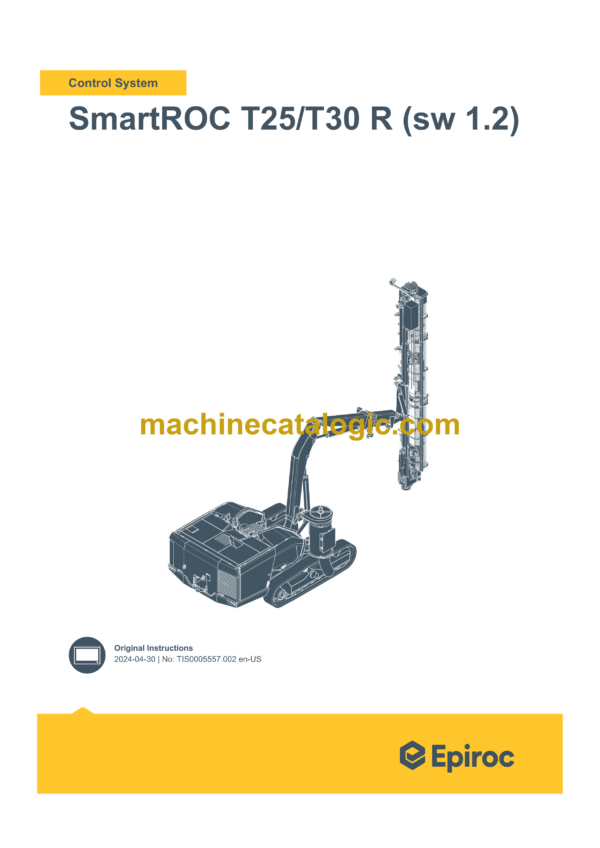 Epiroc SmartROC T25, T30 R SW1.2 Control System Manual