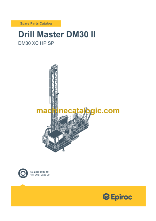 Epiroc Drill Master DM30 XC HP SP Spare Parts Catalog